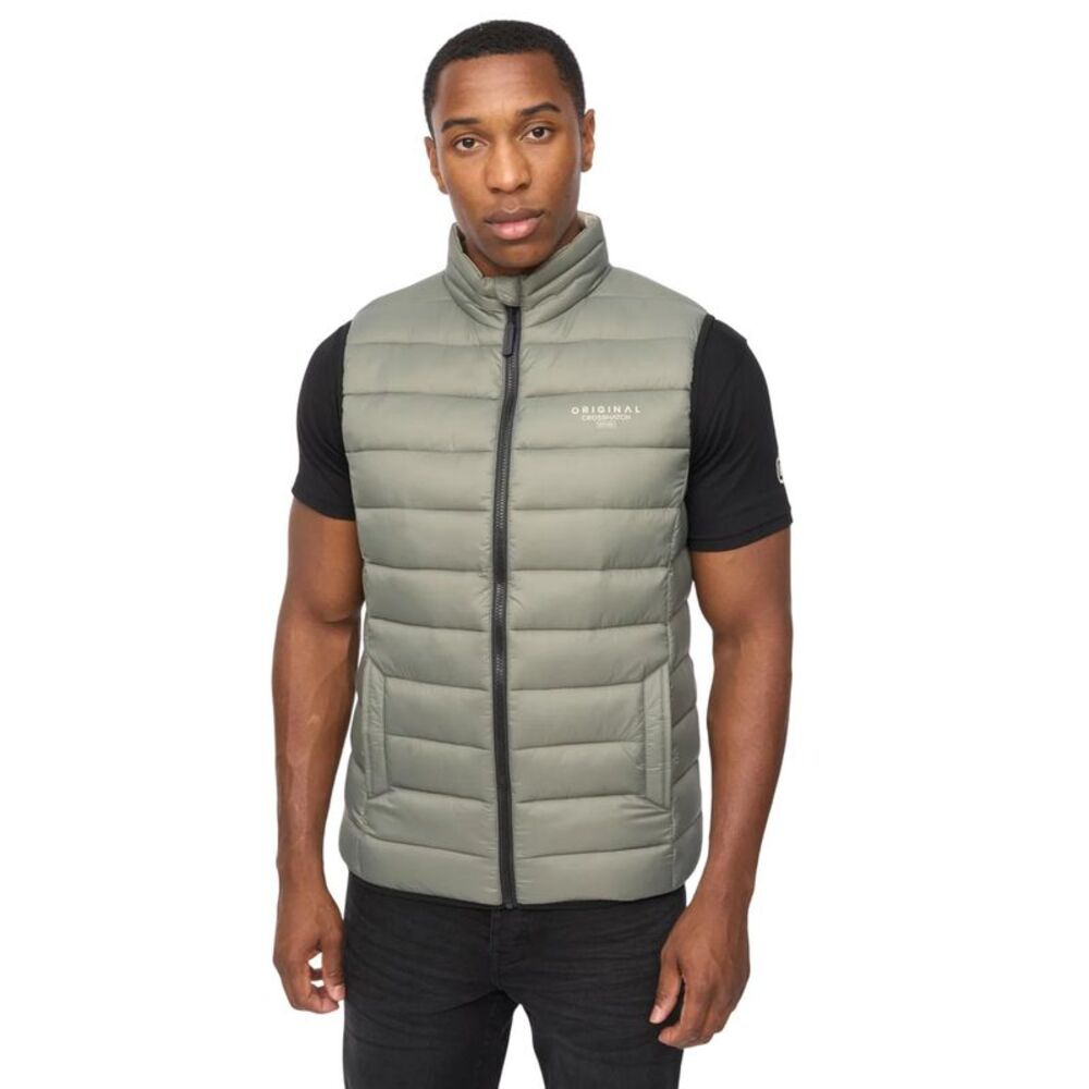 Crosshatch Mens Gattering MVE Quilted Vest / Sage
